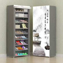 Load image into Gallery viewer, 8 Layer 10 Layer Combination Shoe Cabinet Simple Cloth Fabric Storage Shoes Rack Folding Dust-proof Shoe Shelf DIY Furniture