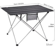 Load image into Gallery viewer, Brown aluminum folding table camping chair  camping table outdoor furniture  3 sizes