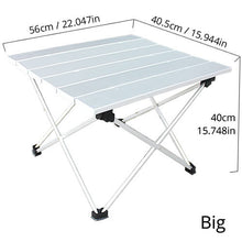 Load image into Gallery viewer, Brown aluminum folding table camping chair  camping table outdoor furniture  3 sizes