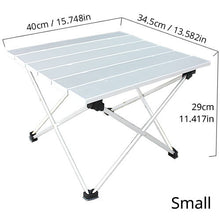Load image into Gallery viewer, Brown aluminum folding table camping chair  camping table outdoor furniture  3 sizes