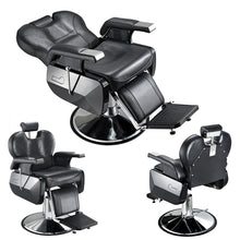 Load image into Gallery viewer, Presale 15% off Heavey Duty Barbershop Shop Salon Barber Chair Tattoo Beauty Threading Shaving Tilting Back Comfort Chair Black