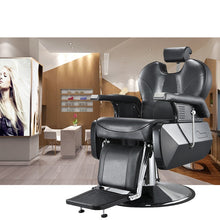 Load image into Gallery viewer, Presale 15% off Heavey Duty Barbershop Shop Salon Barber Chair Tattoo Beauty Threading Shaving Tilting Back Comfort Chair Black