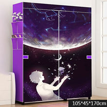 Load image into Gallery viewer, Modern Minimalist Cloth Wardrobe DIY Assembly Steel Pipe Reinforced Storage Cabinet Folding Cloth Cabinet Bedroom Furniture