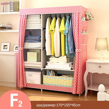 Load image into Gallery viewer, Actionclub Simple Fashion Wardrobe DIY Non-woven Fold Portable Storage Cabinet Multifunction Dustproof Moistureproof Closet