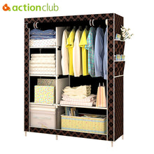 Load image into Gallery viewer, Actionclub Simple Fashion Wardrobe DIY Non-woven Fold Portable Storage Cabinet Multifunction Dustproof Moistureproof Closet