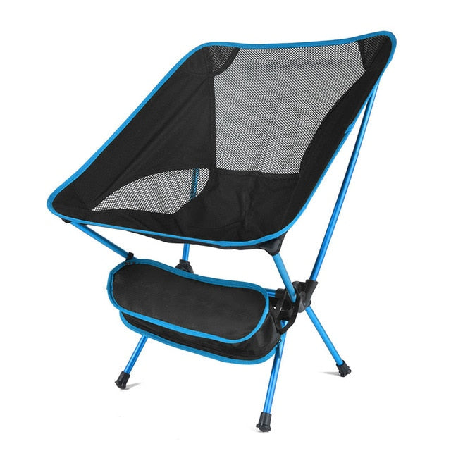 Portable Folding Fishing Chair Camping Chair Seat 600D Oxford Cloth Aluminium Fishing Chair for Outdoor Picnic BBQ Beach Chair