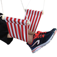 Load image into Gallery viewer, work table computer desk footrests mini portable comfortable relaxing leg hammock adjustable office footrest foot hammock