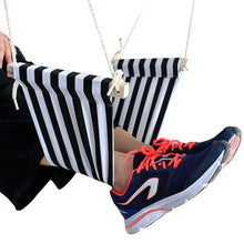 Load image into Gallery viewer, work table computer desk footrests mini portable comfortable relaxing leg hammock adjustable office footrest foot hammock