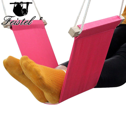 work table computer desk footrests mini portable comfortable relaxing leg hammock adjustable office footrest foot hammock