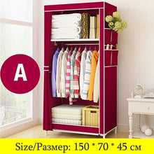 Load image into Gallery viewer, On Sale Cheapest Small Wardrobe Single Cloth Wardrobe Folding Portable Closet Clothing Storage Cabinet Home Furniture