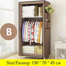 Load image into Gallery viewer, On Sale Cheapest Small Wardrobe Single Cloth Wardrobe Folding Portable Closet Clothing Storage Cabinet Home Furniture