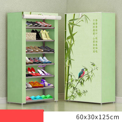 8 Layer 10 Layer Combination Shoe Cabinet Simple Cloth Fabric Storage Shoes Rack Folding Dust-proof Shoe Shelf DIY Furniture